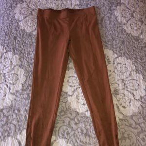 Express suede side zipper brown pants